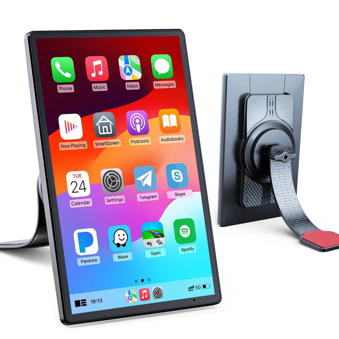 Portable 8 Inch Magnetic Carplay Screen Navigation Car MP5 Player 360 Degree Rotating Wireless Car Tablet for All Car