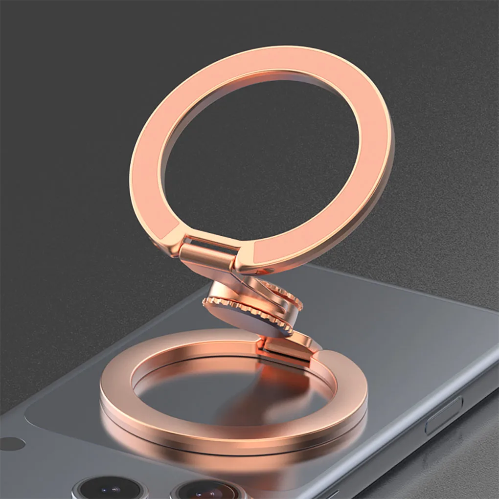 Double-sided Magnetic Phone Stand 360° Rotating,Foldable Stand Car Desk Holder Strong Magnet Ring Holder Grip Bracket Support