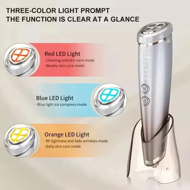 6IN1 EMS Facial Massager High Frequency RF Beauty Health Tool Face Lifting Microcurrents Eye Tightening Face Care Device