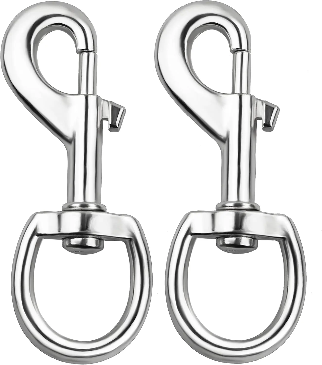 304 Stainless Steel Metal Buckles for Dog Leash Strap Single Ended Swivel Snap Hooks Keychain Flag Pole Rope Carabiner Clasp