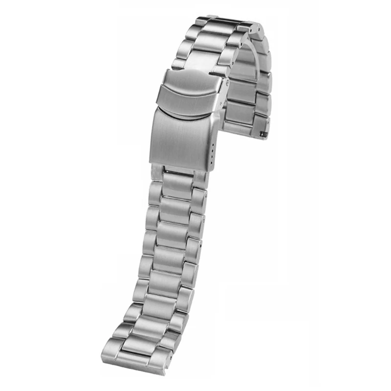 Stainless Steel Watch Strap for Luminox 3051BO 22mm 23mm Solid Refined Metal Silver Black Watchband Bracelet Watch Accessories