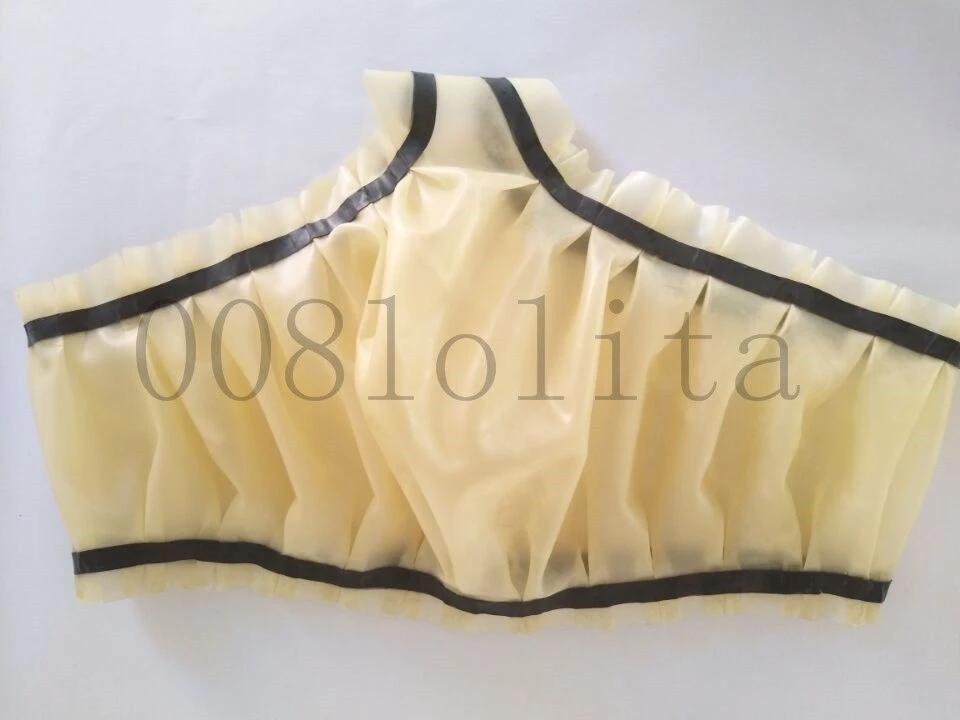 Halloween costume party Transparent & Black Latex Rubber Underwear - Folded, Fashion Tight for Masquerade Party