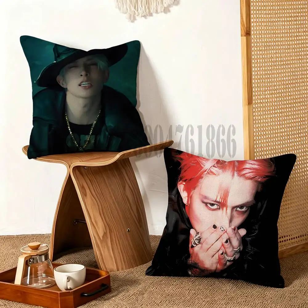 E-Evan Ride or Die Heeseung Anime Celebrity Merchandise All-Match Printed Pillow Case Sofa Car Office Room Decoration Protector