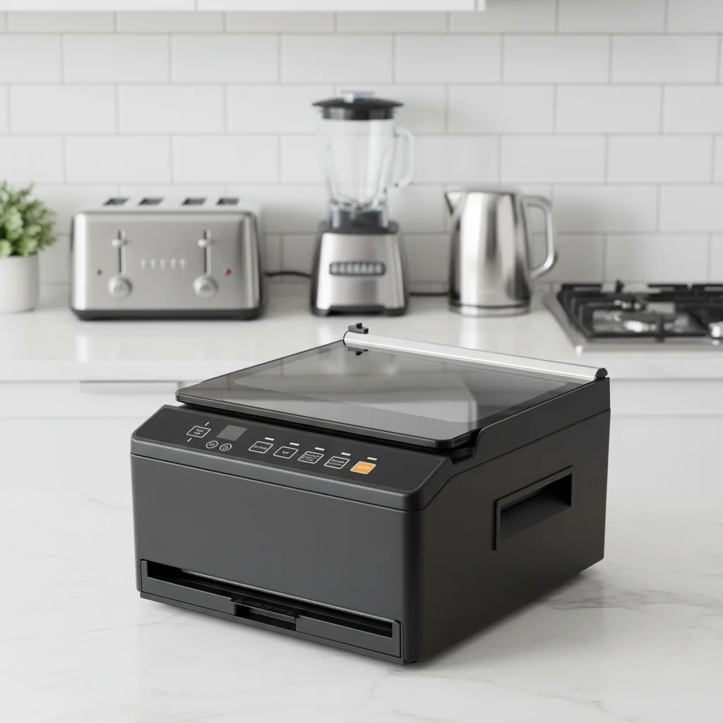 Professional Food Vacuum Packer 95KPa Automatic Sealer Double Seams Dry Moist Built-in Cutter Home Fresh Storage Appliances