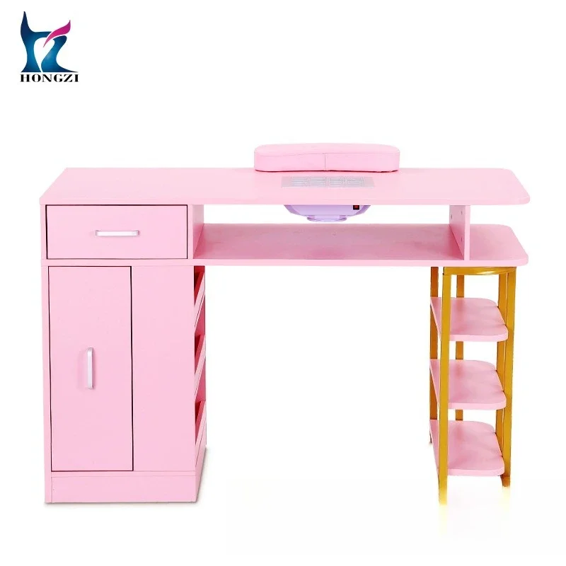 LH manicure table with vacuum cleaner partition storage with drawer storage manicure table