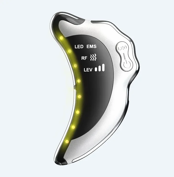 Customizable Electric Radio Frequency Apparatus Color Light Gua Sha Tools EMS Facial Lifting Vibration Massage Apparatus