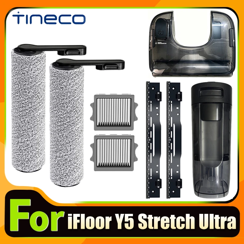 Accessories for Tineco iFloor Y5 Stretch Ultra Wet Dry Vacuum Brush Roller Hepa Filter Dirty Water Tank Replacement Spare Parts