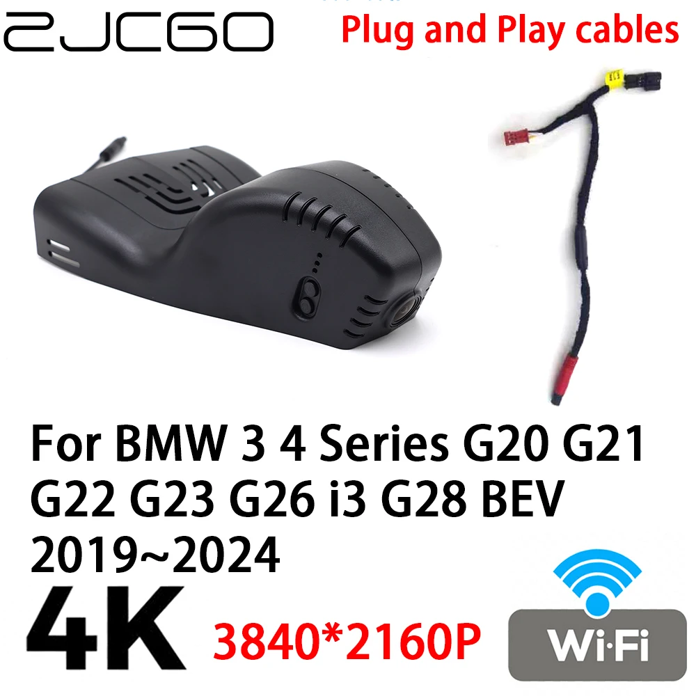 ZJCGO 4K 2160P Car DVR Dash Cam Camera Video Recorder Plug and Play for BMW 3 4 Series G20 G21 G22 G23 G26 I3 G28 BEV 2019~2024
