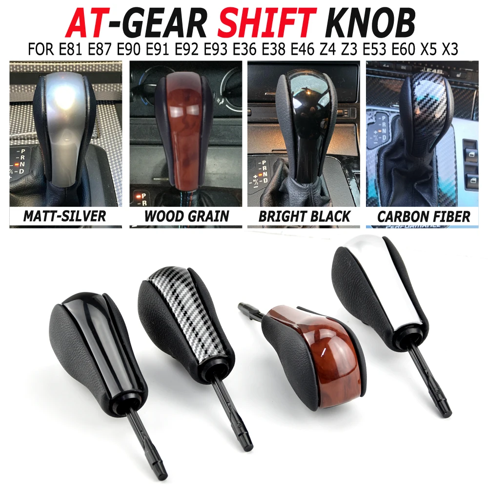 Automatic Car Gear Shift Knob For BMW E39 E46 E53 E60 E61 E63 E64 E81 E82 E87 E90 E91 E92 E93 E83 ABS Carbon Fiber Car Styling