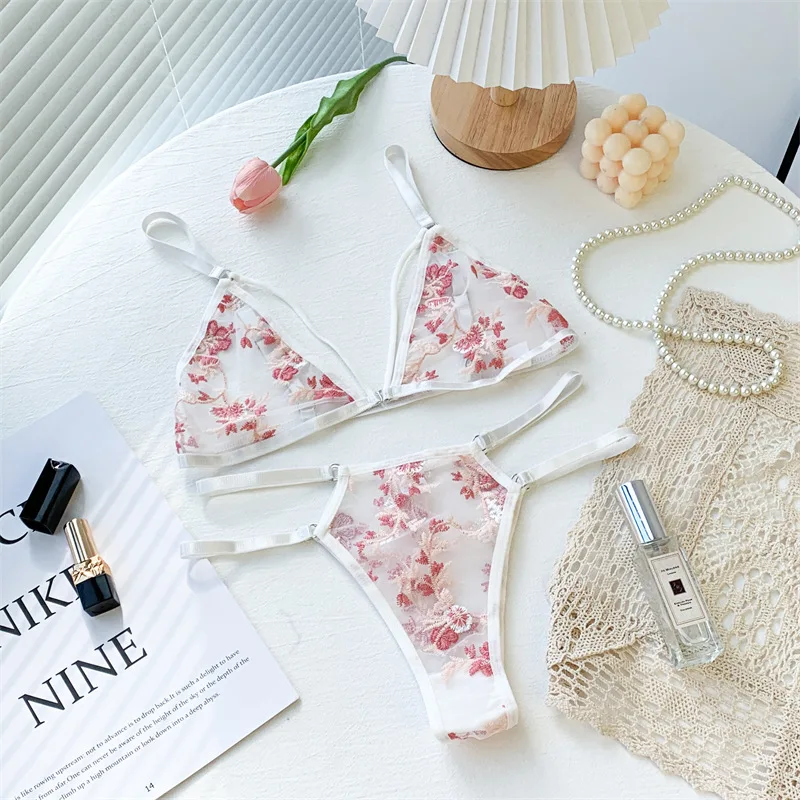 Sexy Lace Lingerie Set Women's Underwear Transparent Bra Party Sets Lace Black Lingerie Bra Set Underwear Set S-L Size