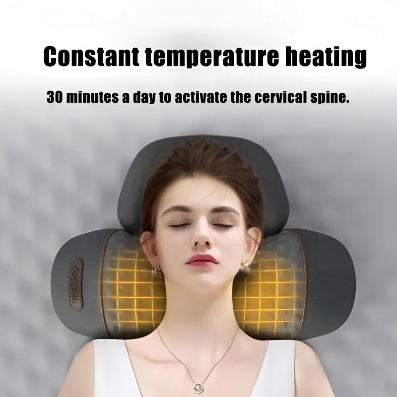 Callixethera Pillow Massage Neck Hump, Callixethera 3-in-1 Heated Pillow Traction Massager, Memory Foam Pillows