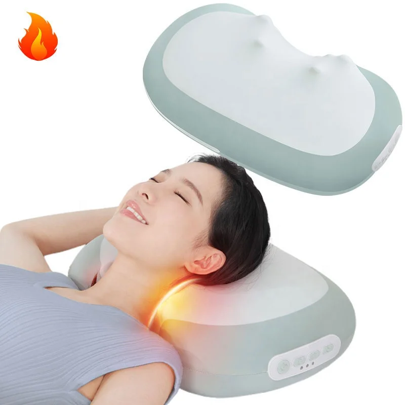 Smart Library Electronic 3D Kneading Deep Tissue Massage Pillow Cervical Neck Support Massage Pillow For Muscle Pain Relief