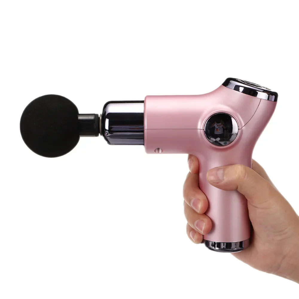 Charging Fascia Gun Mini Massage Gun 4 Heads Vibrating Massage Machine Muscle Relaxation Neck Back Pressing Massage Portable