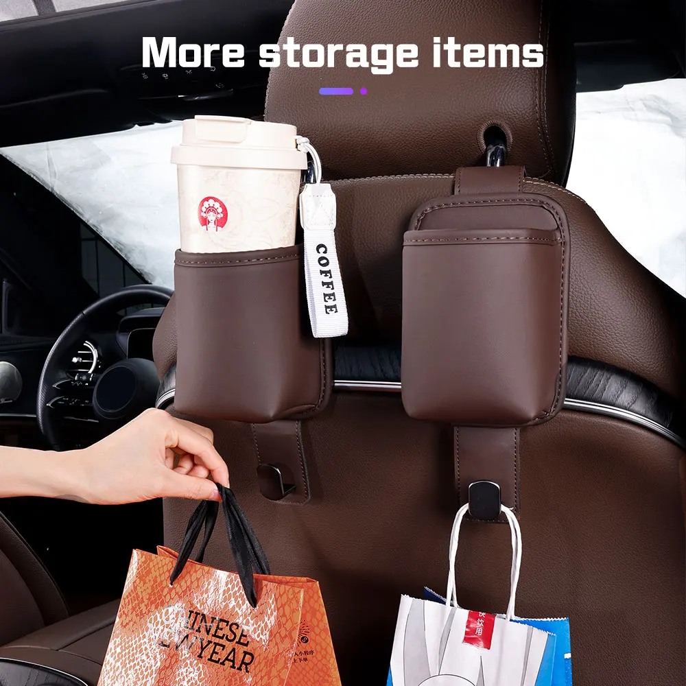 Multi-Function Headrest Hanger Cup Holder Car Seat Hook Organizer For Audi A3 A4 A5 B8 8P B9 8V B6 B7 A1 A6 C6  Car Accessories