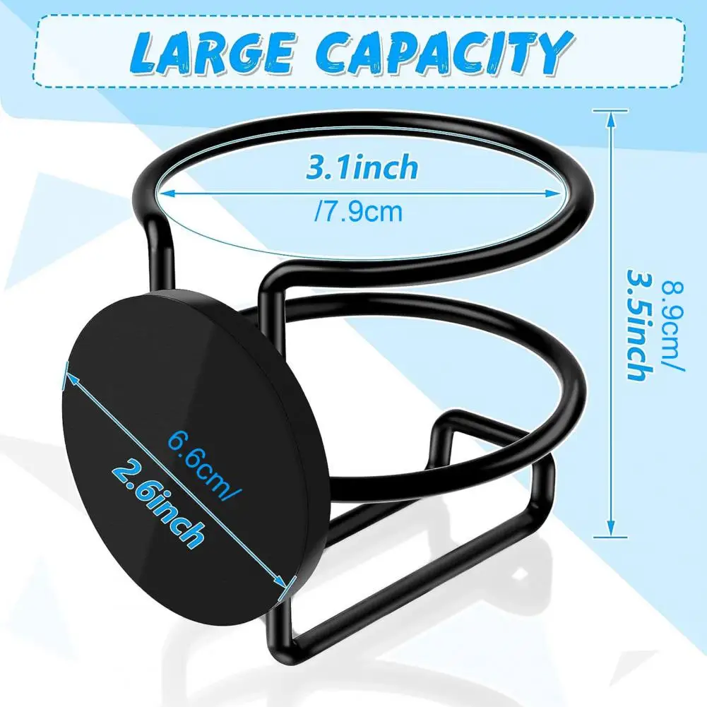 9cm Car Magnetic Cup Holder Rustproof No Tools Required Easy To Install SUV Trucks Beverage Bottles Organizer Drink Holder Racks