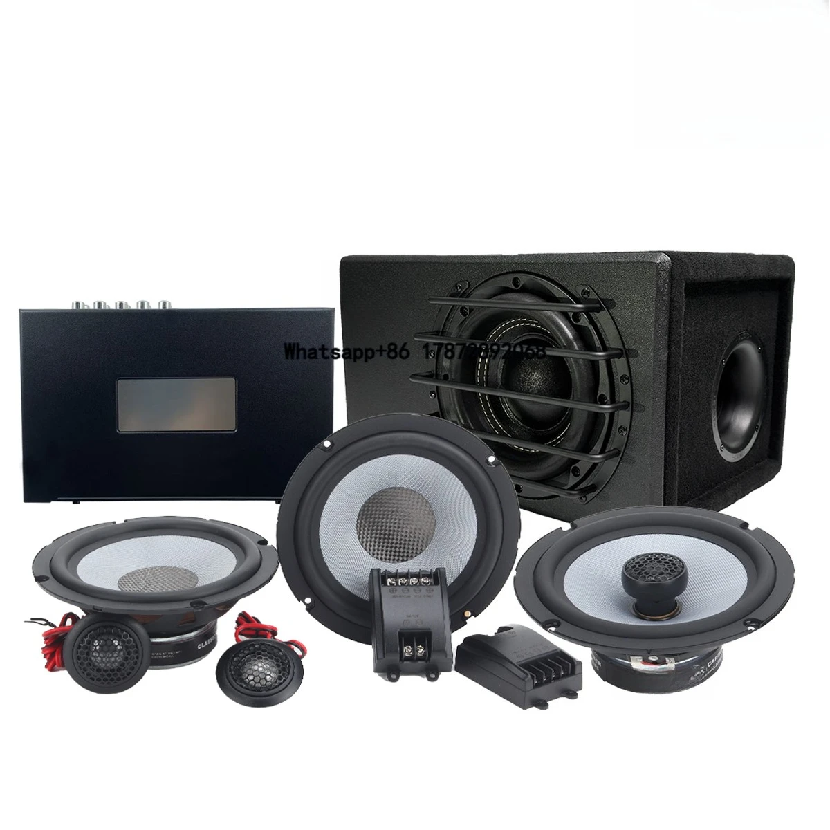 Universal Auto Audio Speaker System Set Complete Kit With Amplifier Tweeter Full Range Sound for Car Truck and SUV