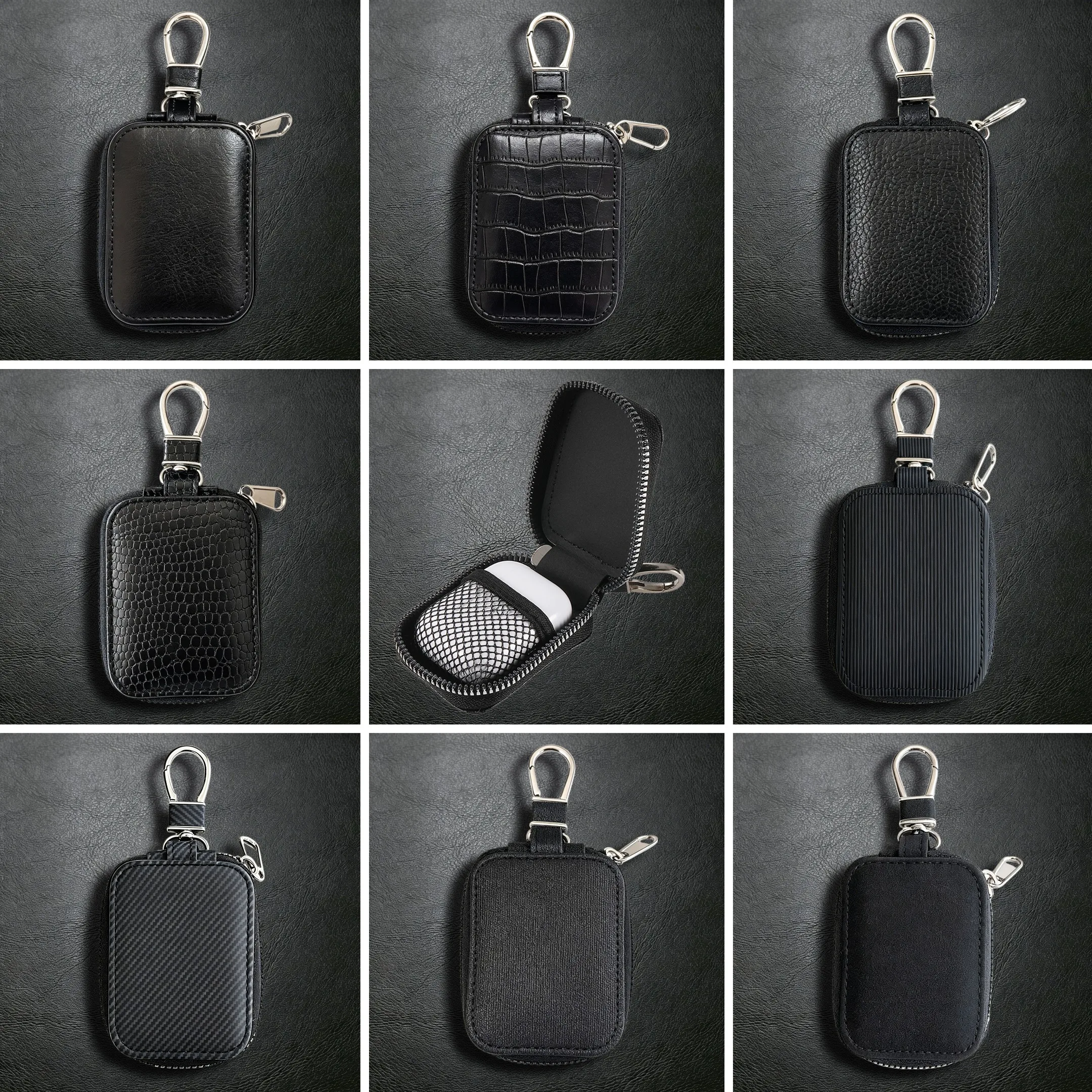 Luxury Universal Leather Case for Airpods 4 3 2 Pro Pro3 Dustproof Waterproof Dropproof Anti-Scratch Travel Wireless Earbuds Bag