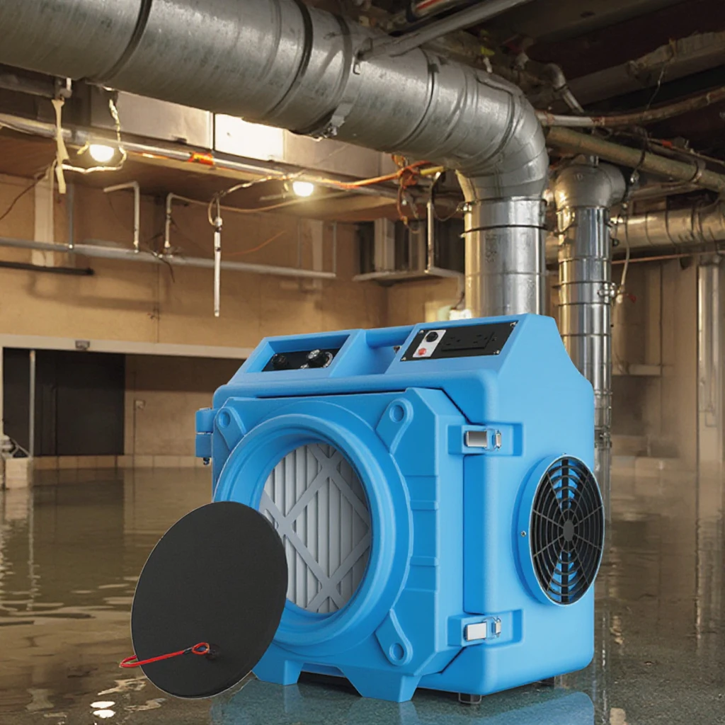 Negative Machine Airbourne Cleaner HEPA Scrubber Water Damage Restoration Equipment For Commercial Use Customizable Colors