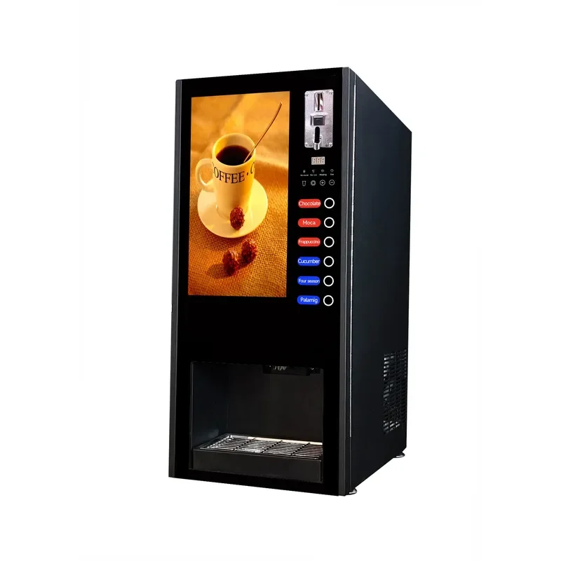 for V30SCT Coin Operated Coffee Vending Machine 3 Hot 3 Cold Instant Coffee Dispenser Automatic Commercial Office Use