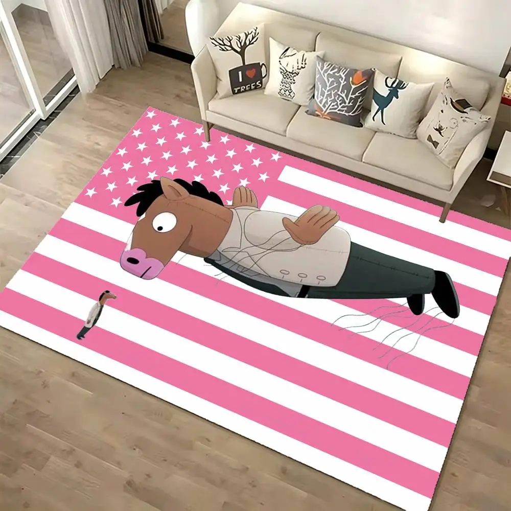 B-BoJack Horsemans Floor Mat Rugs Soft Bedroom Floor Anti-skid Household Carpets