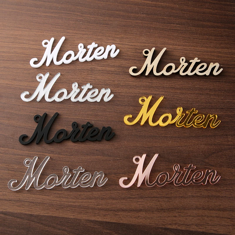 Christmas Stocking Wood Name Tags Personalized Wedding place card Custom Name Charms Party Favor Laser Cut Place Cards Name tags