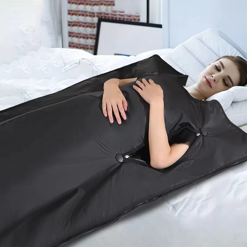 One-Person Infrared Sauna Blanket With Zipper For Home Use Body & Face US/EU Plastic Pulgs