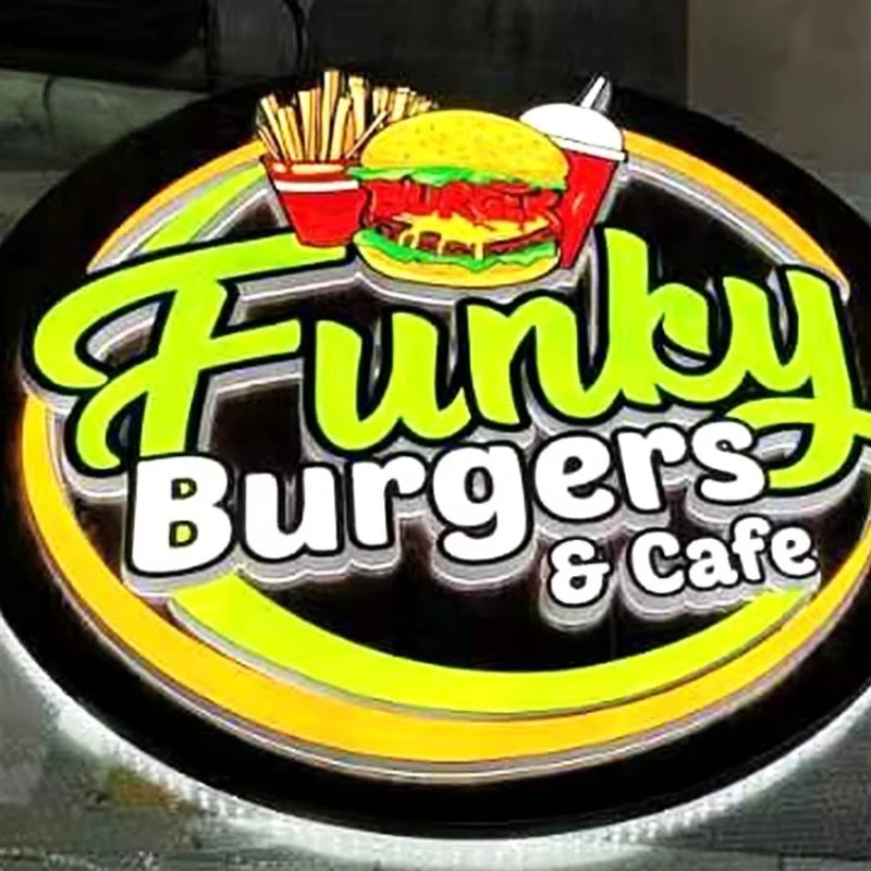 Custom 3d  Illuminated Channel  Letter Stainless Steel Sign Led Advertising logo Acrylic LED Light Box
