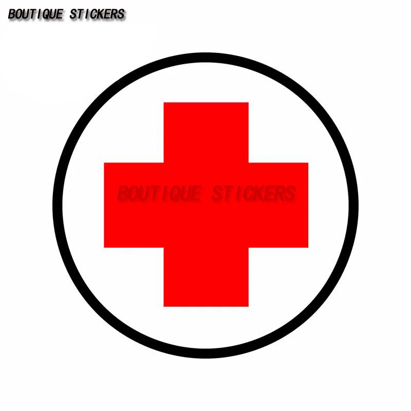 Red Cross Logo Sticker Reminder Decal for Waterproof Signs for Cars and Motorcycles