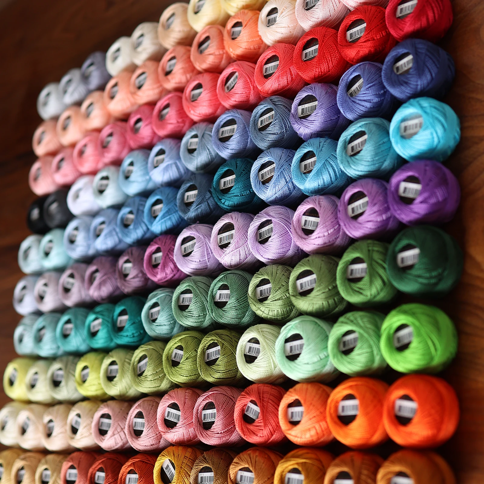 Rhapsody #8 Size 12 Balls Set Mercerized Egyptian Pearl Cotton Crochet Thread Craft Embroidery Needlework Cord 43 YDS 182 Colors
