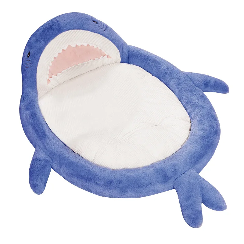 Shark Shape Cat Bed Dog Pet Bed Kennel Winter Warm Small Dog Kennel Sleeping Removed Washed Soft Puppy Cushion Cat Supplies