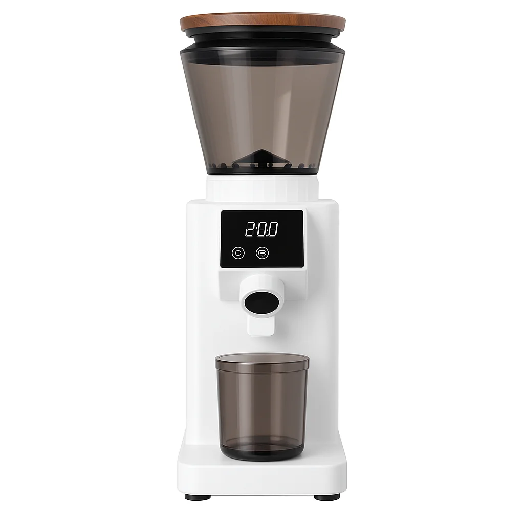 220V 150W Electric Coffee Grinder with Stainless Steel Conical Burr & Touch Screen for Home Use Small Business Use Hotel