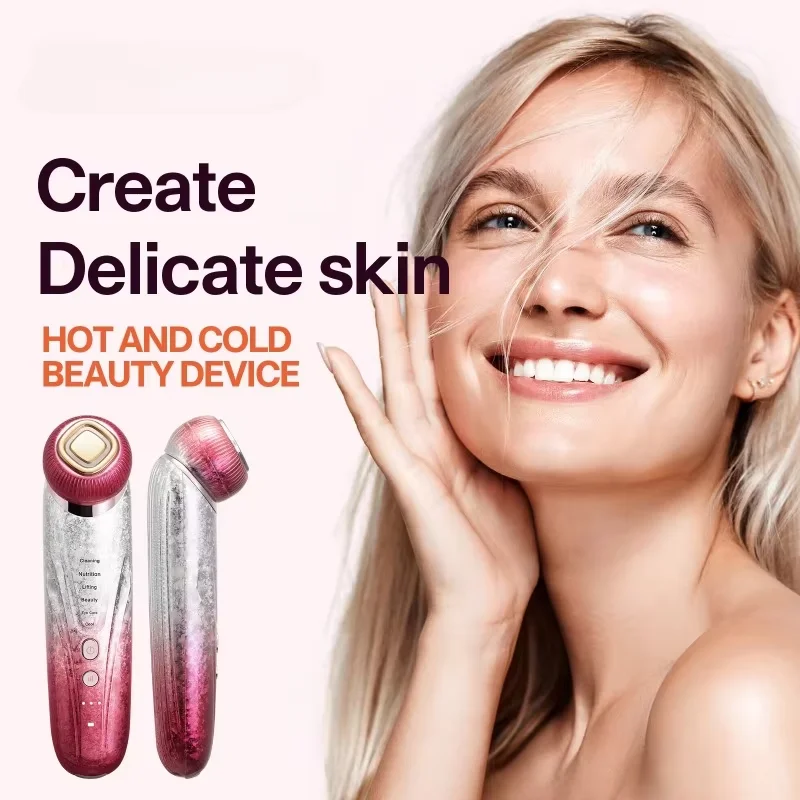 Home Use Handheld Facial Beauty Massage Ice Compress  LED Skin Tightening Beauty Instrument
