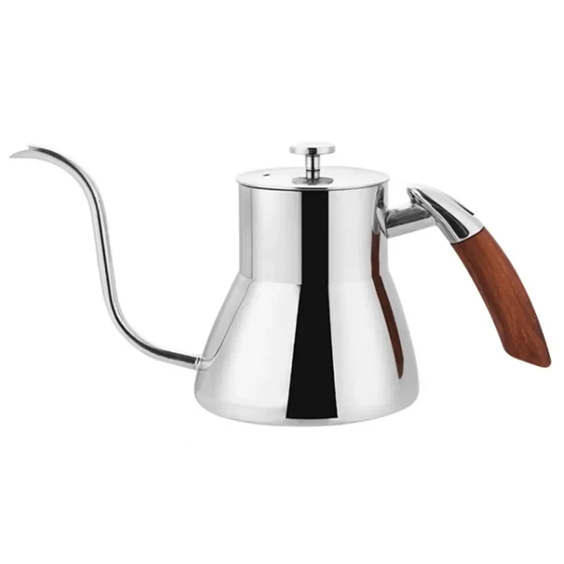 304 Stainless Steel Gooseneck Kettle Portable Pour Over Coffee Pot 800ml Long Spout Drip Kettle Fit Ceramic Cooktop/Gas Stove
