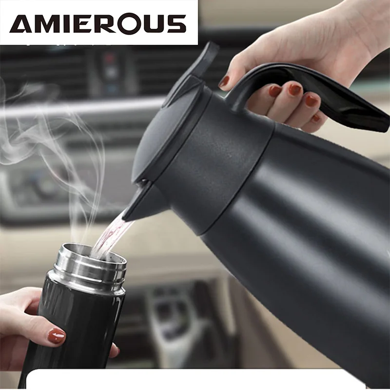 Arier Portable Car Kettle 800ML with Handle Car Plug Power Mode 12V/24V DC Ideal for Outdoor Kitchen & Travel RV Camping(AR-22K)