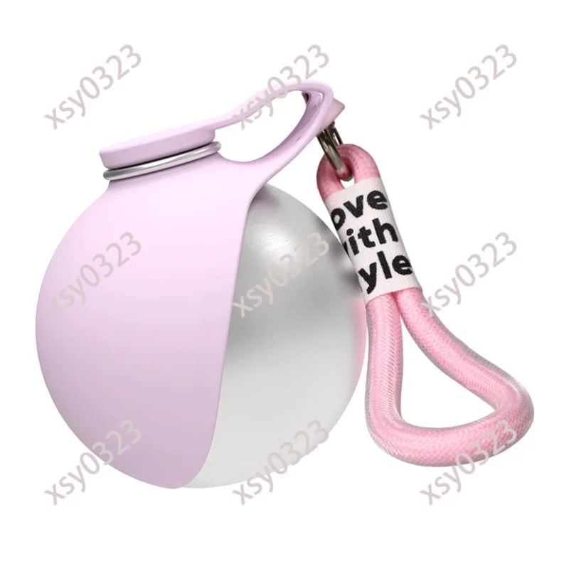 New 304 stainless steel kettle round out water cup sling hook folding silicone dog bowl