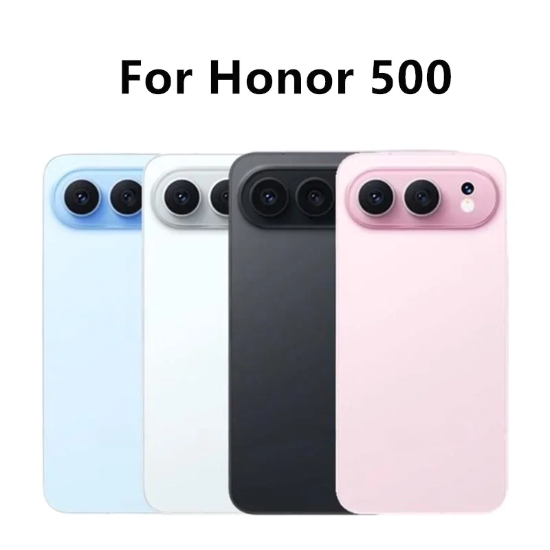 For Honor 500 glass material Back Cover Rear Door Battery Cover Housing  Case  Repair Parts with Camera Lens