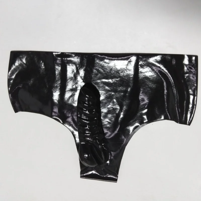 Latex Men'S Underwear Briefs Shorts With Condom