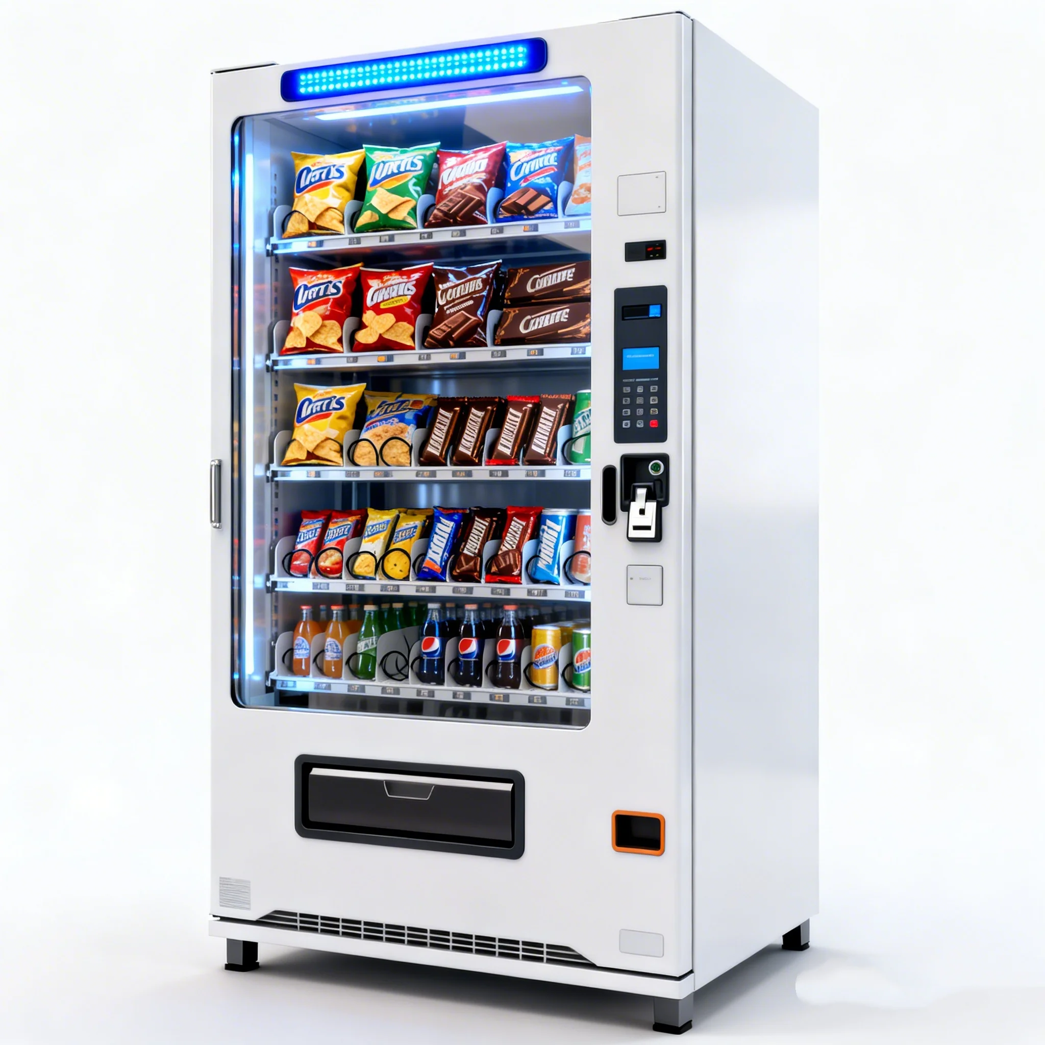 Customized Automatic Drinks and Snack Vending Machines With Refrigerator Compact Design For Small Business