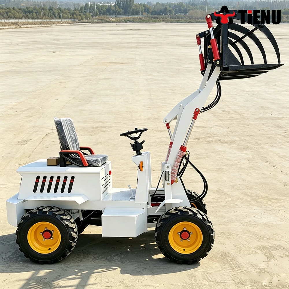 Electric loader meeting Euro 5 CE and EPA standards designed for small scale earthmoving operations; mini loader