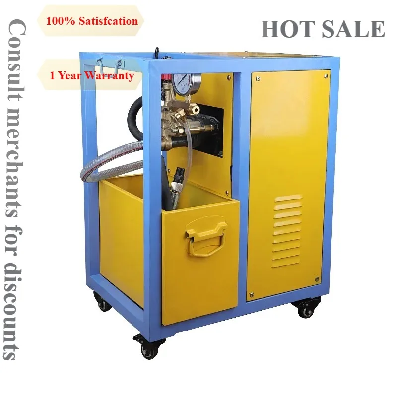 A81 Handheld Electric Pressure Test Pump Dual Cylinder Brass Pump Head Auto Stop For PPR Pipe Floor Heating Pipe Leak Tester