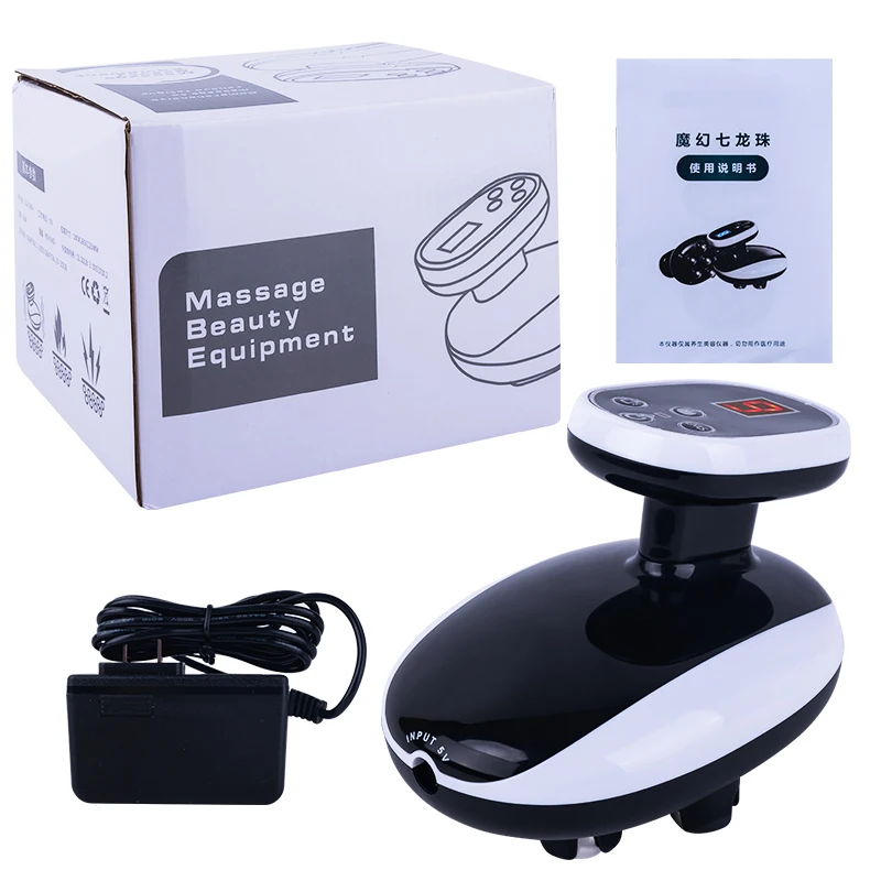 EMS Cupping Massager Vacuum Red Light Heating Gua Sha Scraping Machine Meridian Brush Infrared Full Body Cellulite Remove Device