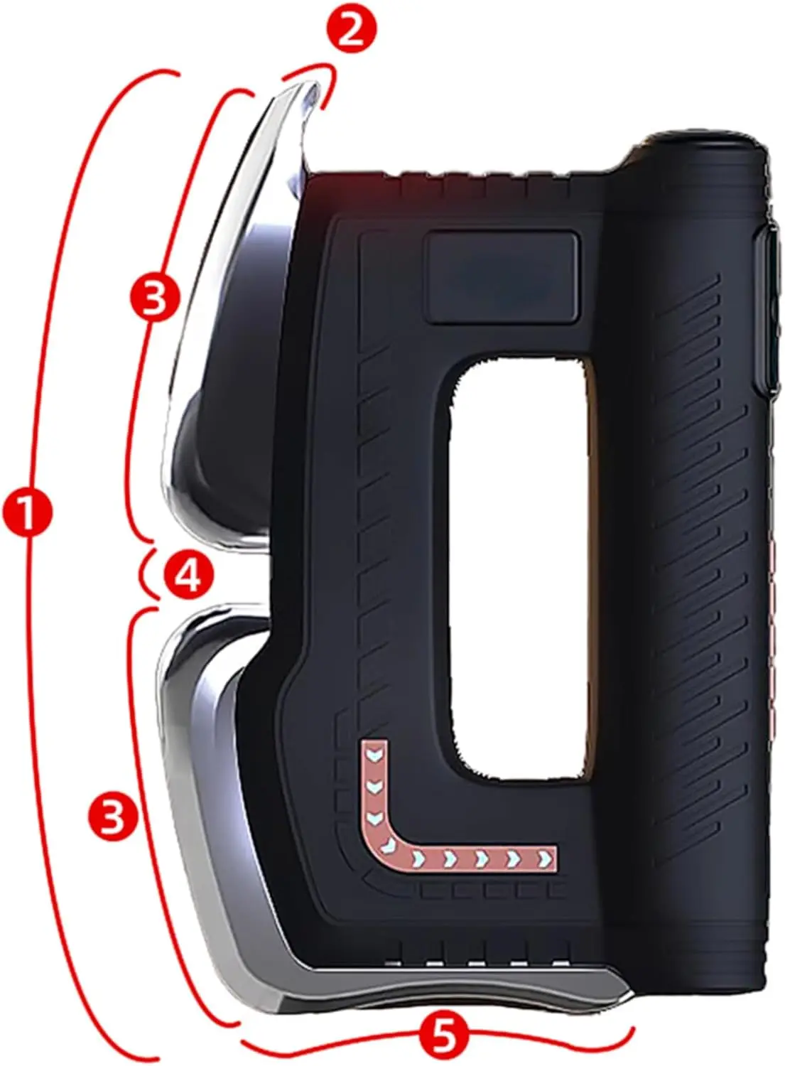 Fascia Gun Gua Sha Scraping Myofascial Massage Machine ems Red Light Therapy Heated Muscle Scraper with Heating Back Massager
