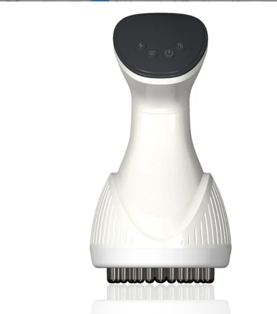 Smart Library Cordless Red Light Electric Meridian Massager Brush With Hot Compress And Vibration For Body Gua Sha Therapy OEM O