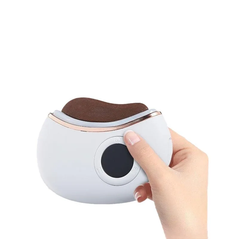Smart Library 2025 Best Selling Face Body Guasha Massage Tool Electric Red Light Heating Wireless Natural Stone Board Premium Ma