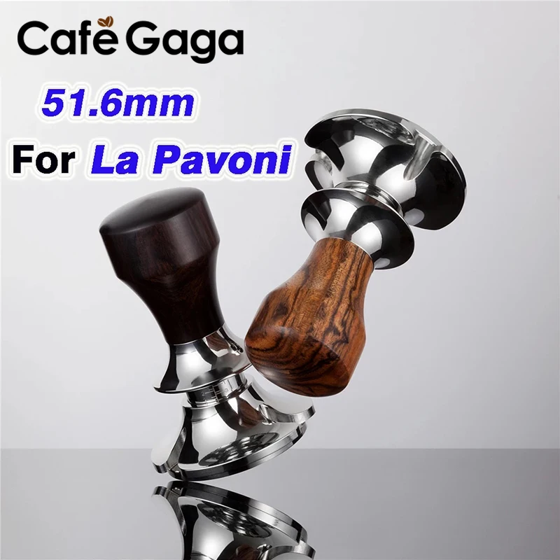 51.6MM for La Pavoni Elasticity Adjustable Coffee Tamper with Scale Lines Stainless Steel Pressure Powder Hammer Espresso Tool