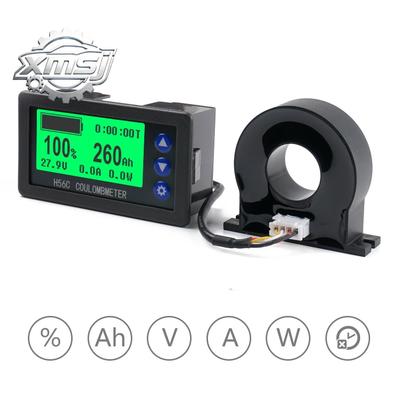 Monitor  batería  12V, 24V, 36V, 48V, medidor  Coulomb Hall, DC8-100V, 100A, 200A, 300A, 400A, Lifepo4, plomo-ácido, iones