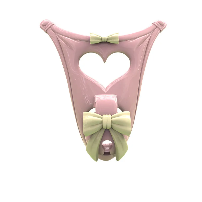 Pink Bow Chastity Belt Sissy Abstinence Restraint Penis CB Lock BDSM Training Urethral Chastity Device Rooster Cage Sex Toys