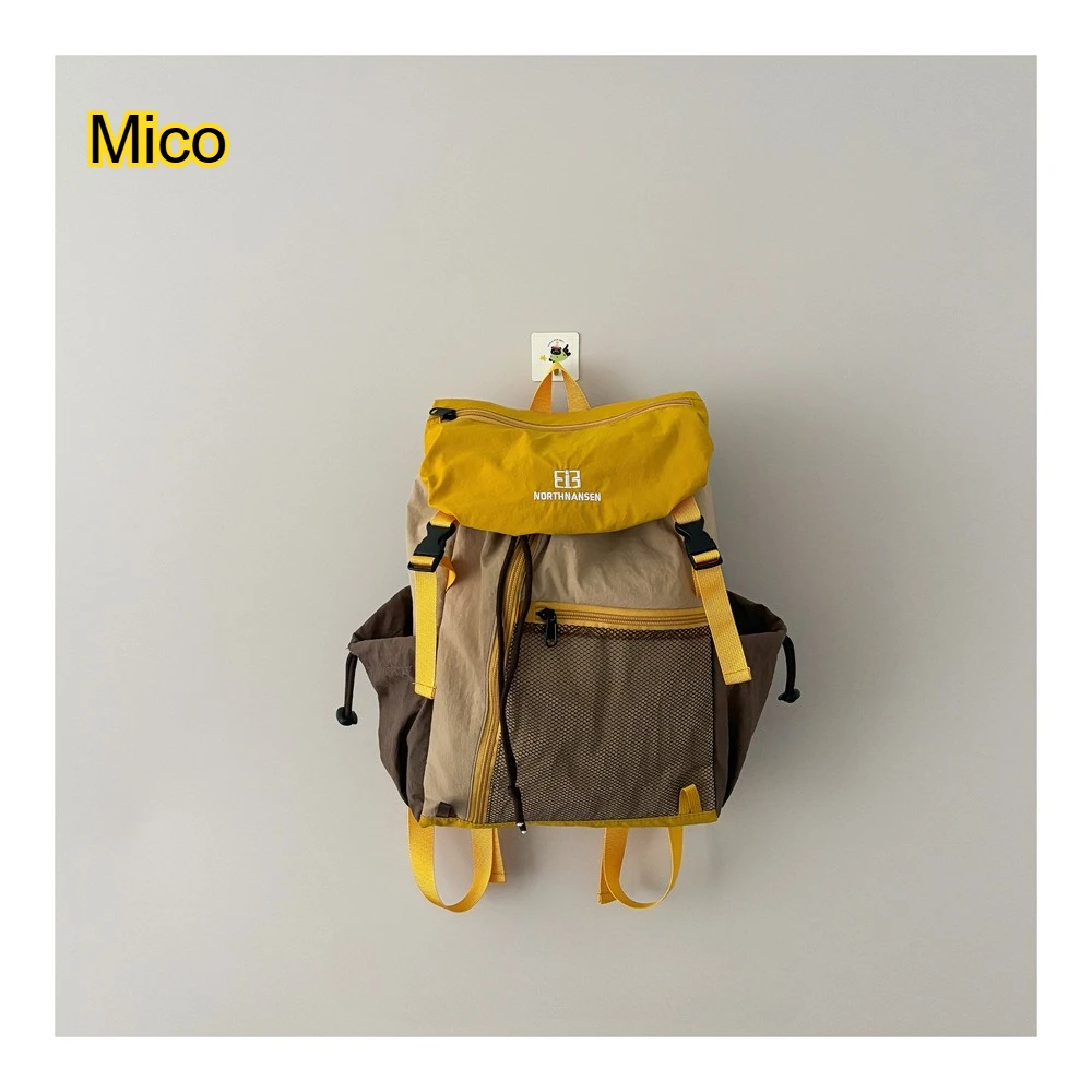 Trendy INS Colorblock Backpack, Lightweight Large Capacity Daypack, Multifunction School Travel Backpack for Women & Men