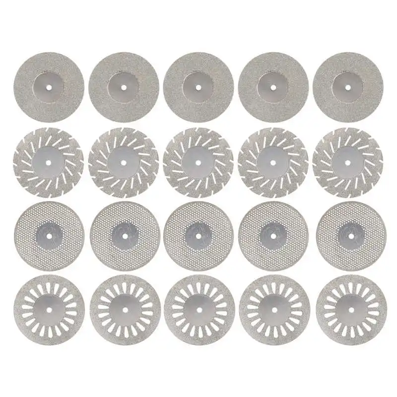 5pcs/Set Dental Ultra-thin Double Sided Sand Porcelain Diamond Dental Double Side Diamond Disc Dentist Cutting Polishing Tools