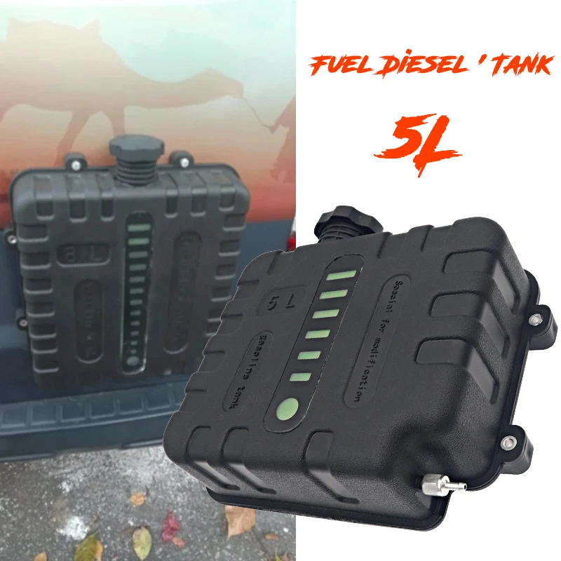 Auto Diesel Fuel Tanks 5/8L Leakproof Storage Cans Parking Heater Fuel Tank for Motorcycle SUV Most Cars Strong Hard Plastic